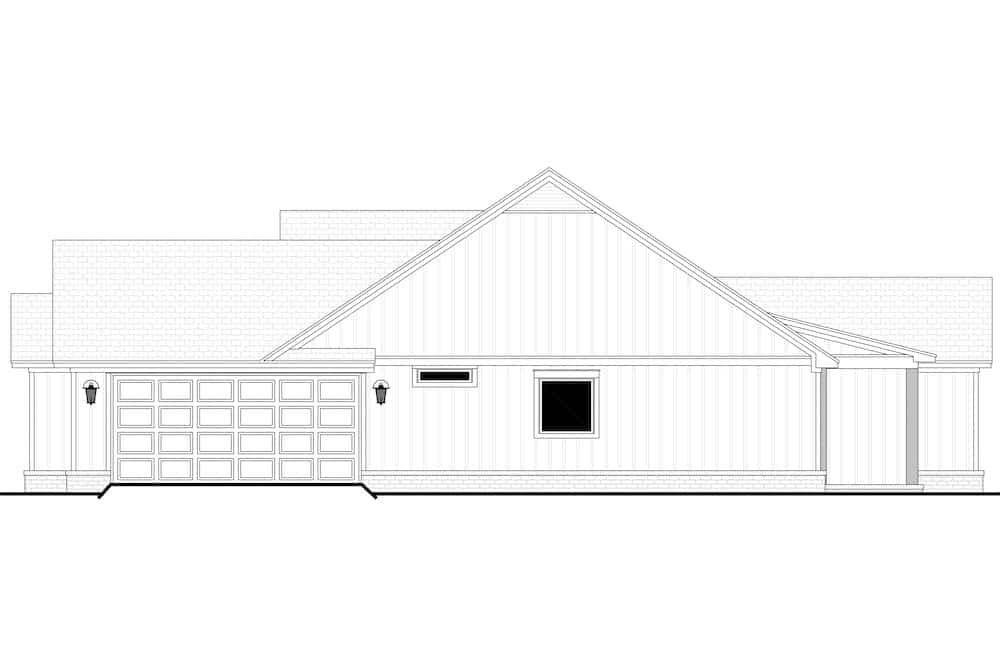Home Plan Right Elevation of this 4-Bedroom,1992 Sq Ft Plan -142-1241