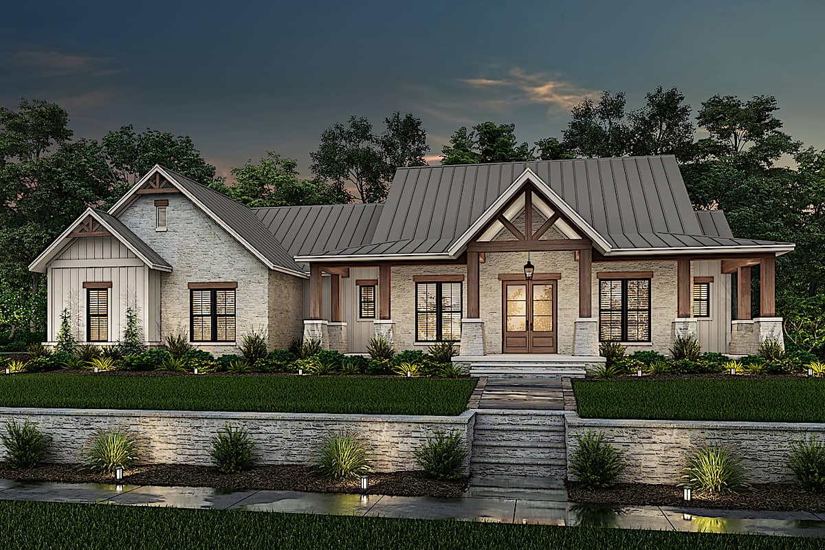 Home at Night of this 3-Bedroom, 2454 Sq Ft Plan - 142-1242