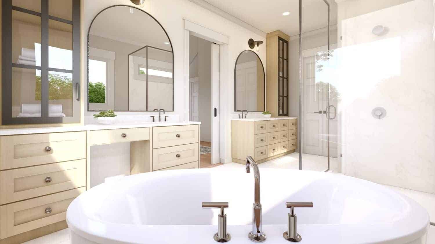 Master Bathroom: Tub of this 3-Bedroom,2454 Sq Ft Plan -142-1242