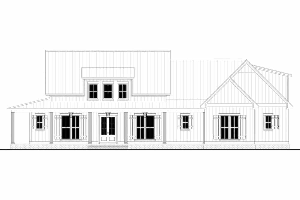 Home Plan Front Elevation of this 3-Bedroom,2395 Sq Ft Plan -142-1243