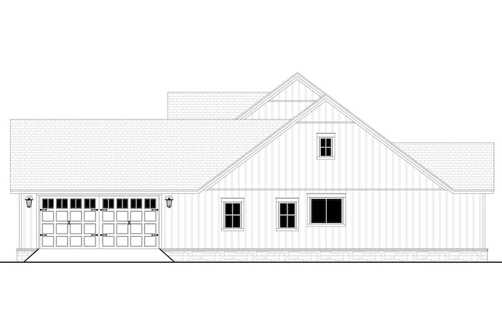 Home Plan Right Elevation of this 4-Bedroom,2607 Sq Ft Plan -142-1245