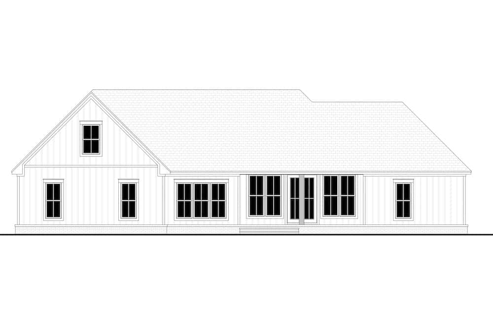 Home Plan Rear Elevation of this 3-Bedroom,2249 Sq Ft Plan -142-1246