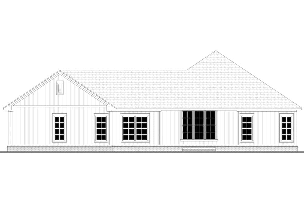 Home Plan Rear Elevation of this 3-Bedroom,2339 Sq Ft Plan -142-1247