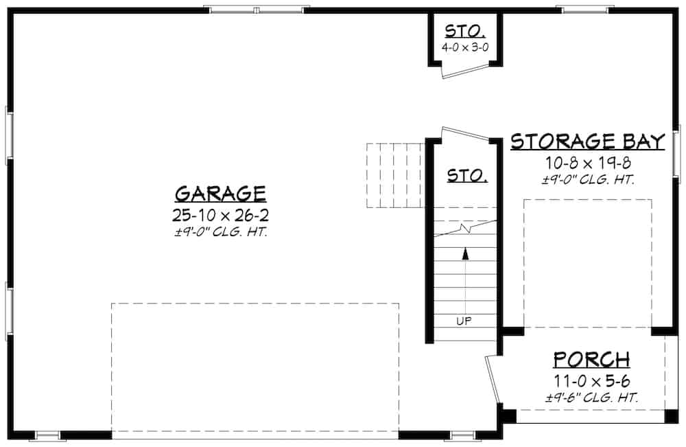 Floor Plan Garage of Garage Plan #142-1248