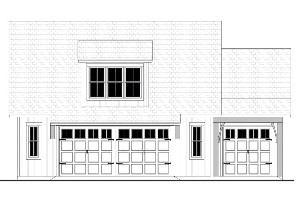Home Plan Front Elevation of this 0-Bedroom,512 Sq Ft Plan -142-1248