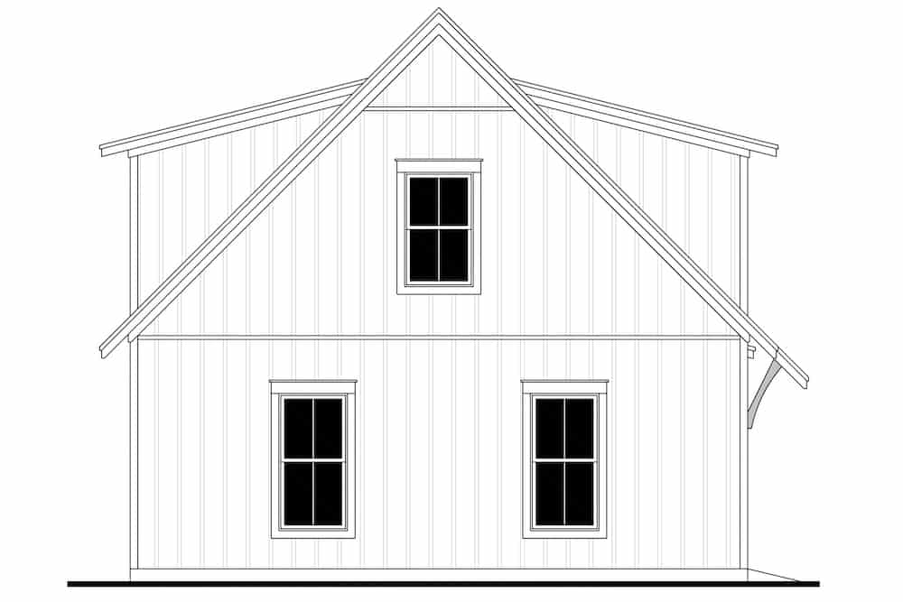 Home Plan Left Elevation of this 0-Bedroom,512 Sq Ft Plan -142-1248