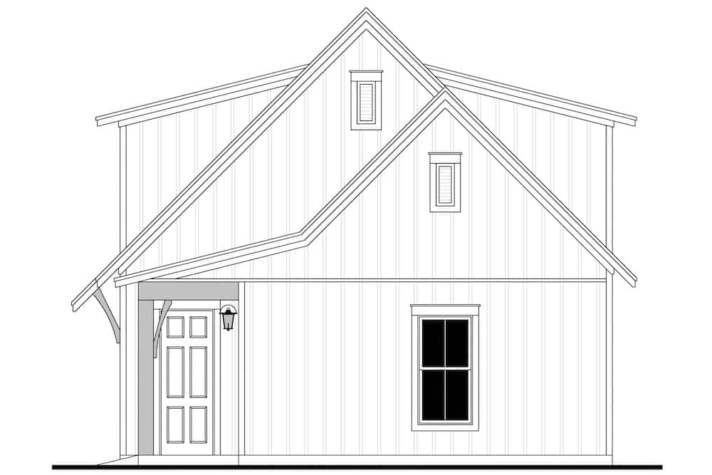 Home Plan Right Elevation of this 0-Bedroom,512 Sq Ft Plan -142-1248