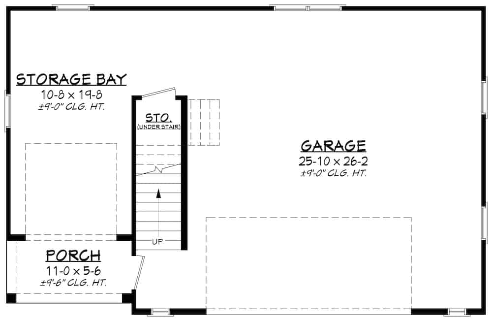 Floor Plan Garage of Garage Plan #142-1249