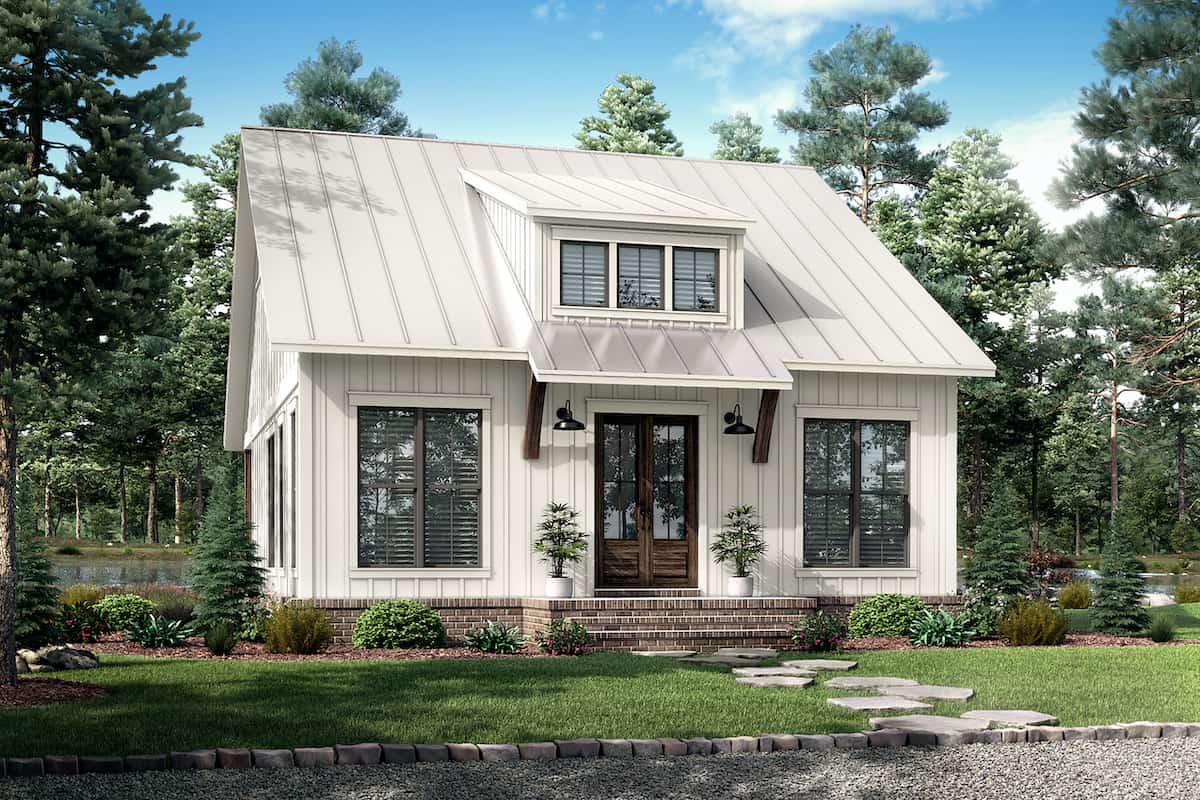 Contemporary small home (ThePlanCollection: Plan #142-1250)