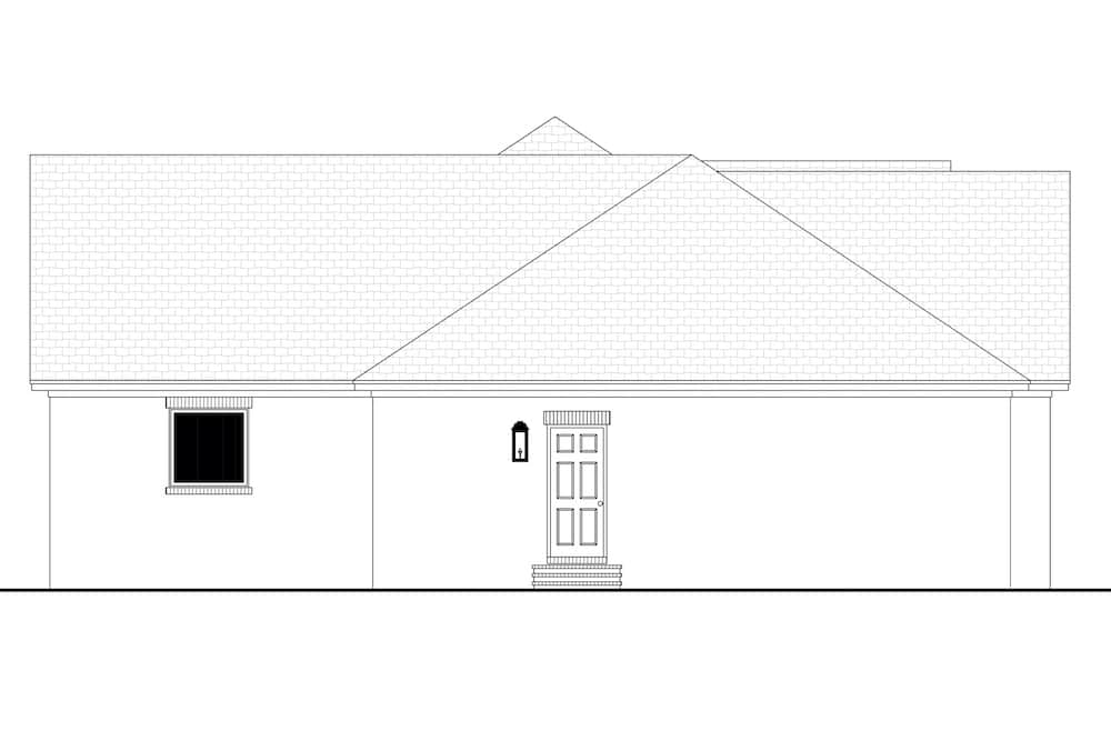 Home Plan Left Elevation of this 3-Bedroom,2002 Sq Ft Plan -142-1251
