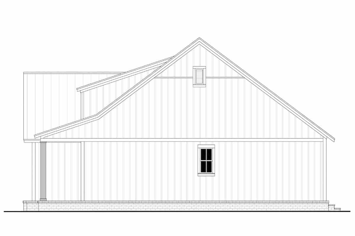 Home Plan Right Elevation of this 3-Bedroom,1740 Sq Ft Plan -142-1252