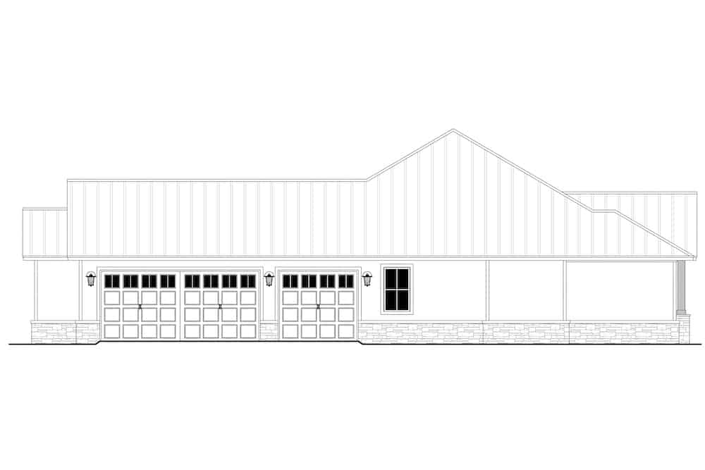 Home Plan Right Elevation of this 3-Bedroom,2974 Sq Ft Plan -142-1253