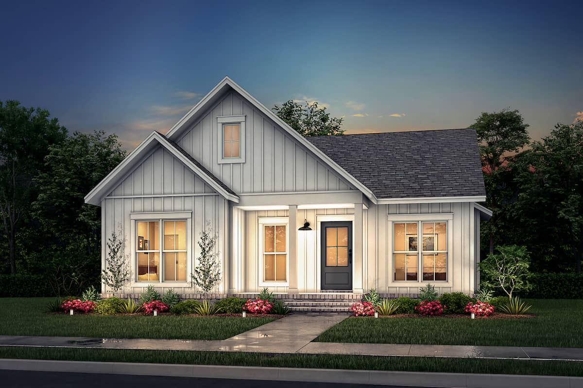 Home at Night of this 2-Bedroom, 1254 Sq Ft Plan - 142-1255