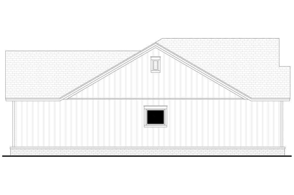 Home Plan Left Elevation of this 2-Bedroom,1254 Sq Ft Plan -142-1255