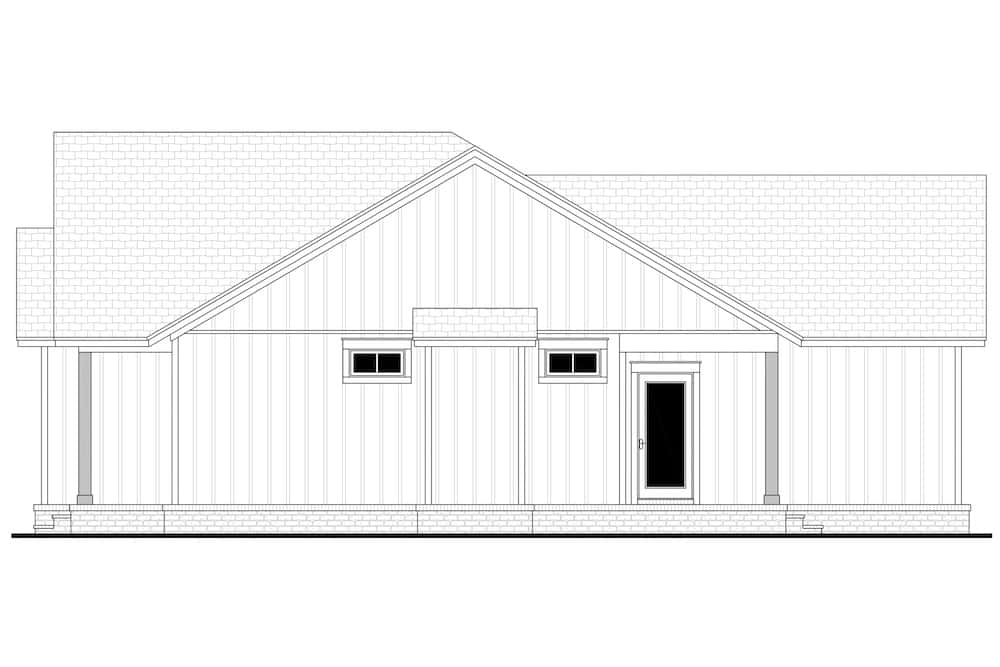 Home Plan Right Elevation of this 2-Bedroom,1254 Sq Ft Plan -142-1255