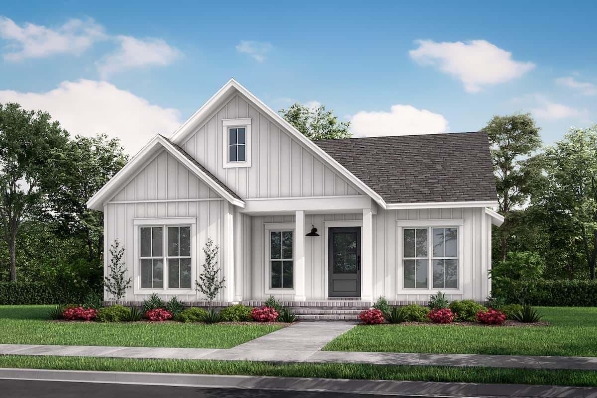Contemporary Ranch style home (ThePlanCollection: Plan #142-1255)