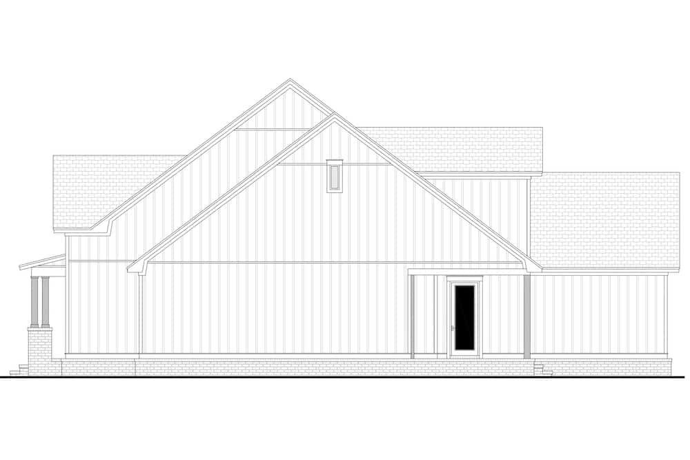 Home Plan Right Elevation of this 3-Bedroom,2668 Sq Ft Plan -142-1259