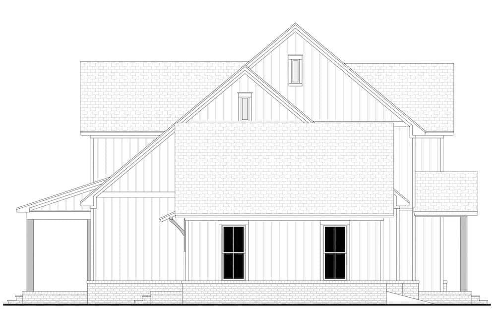 Home Plan Left Elevation of this 4-Bedroom,3145 Sq Ft Plan -142-1260