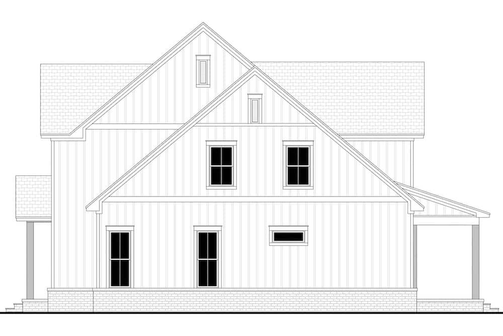 Home Plan Right Elevation of this 4-Bedroom,3145 Sq Ft Plan -142-1260