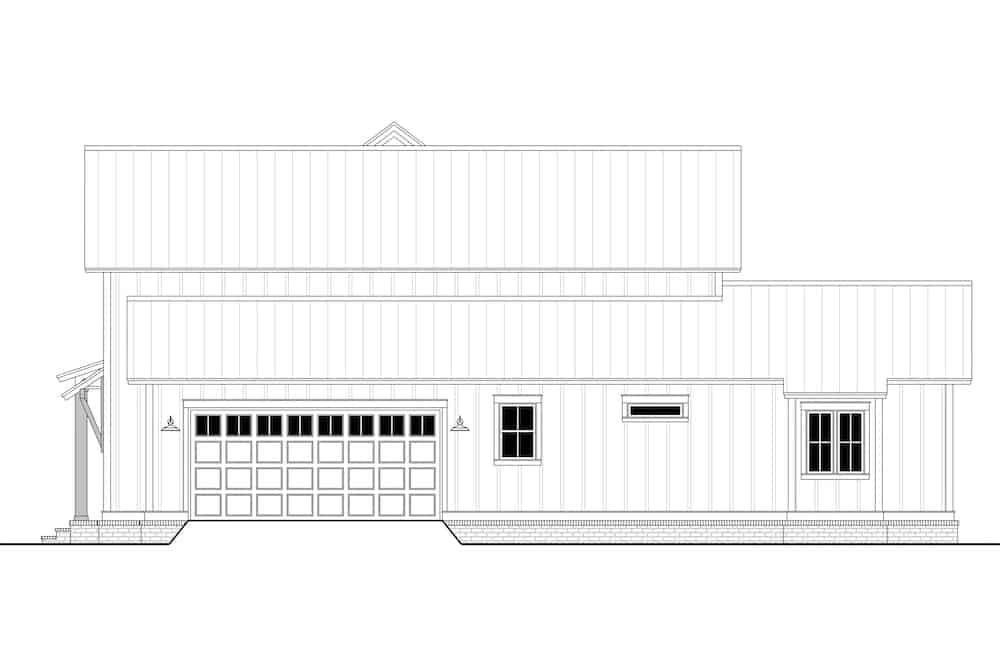 Home Plan Right Elevation of this 4-Bedroom,2989 Sq Ft Plan -142-1261