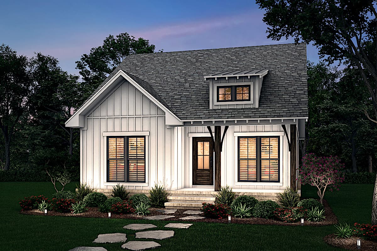 Home at Night of this 2-Bedroom, 1252 Sq Ft Plan - 142-1263