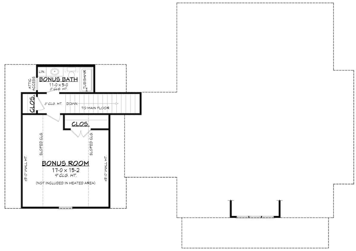 Bonus Room of Contemporary Plan #142-1265