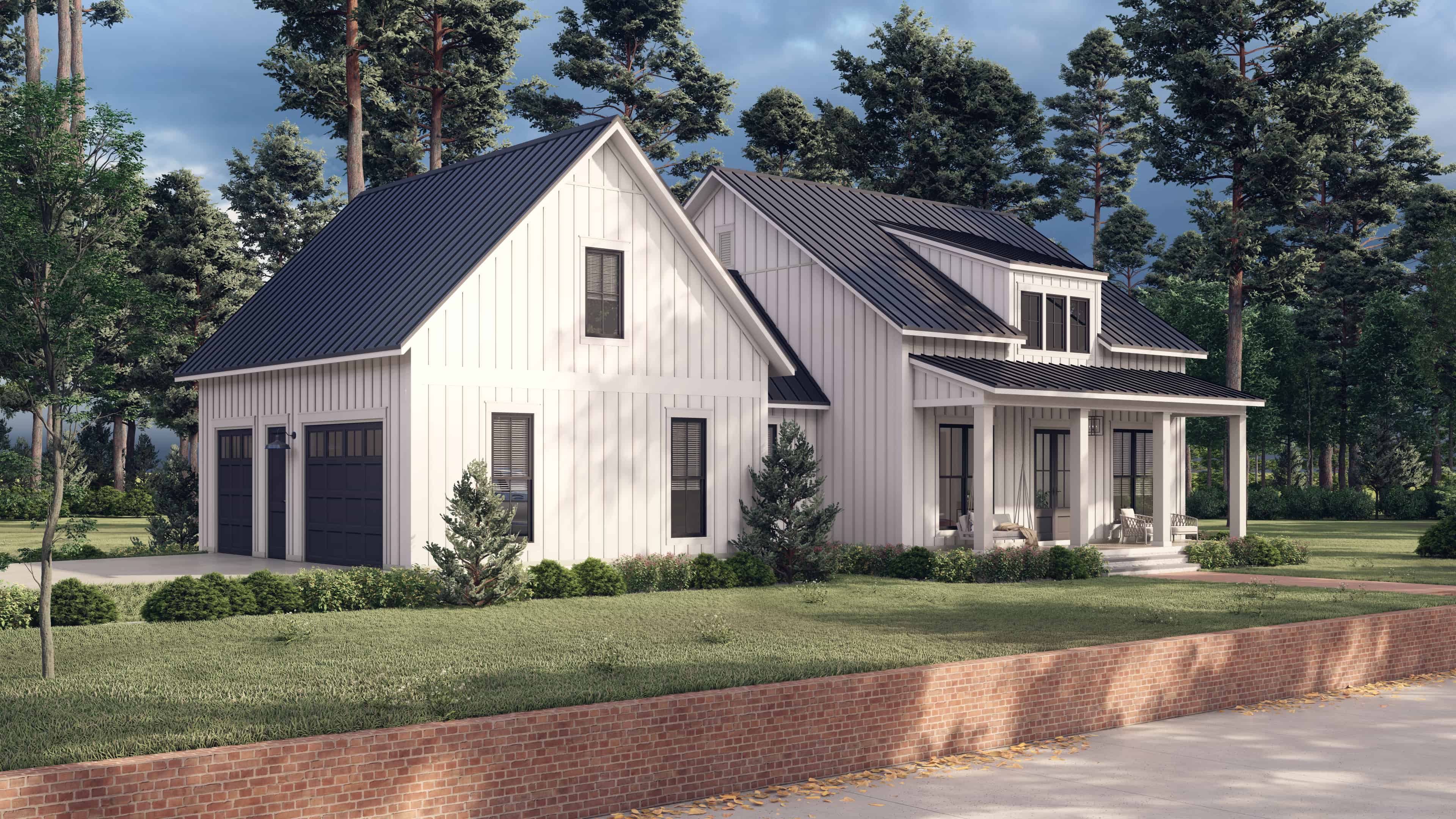 Side View of this 2-Bedroom, 1448 Sq Ft Plan - 142-1265