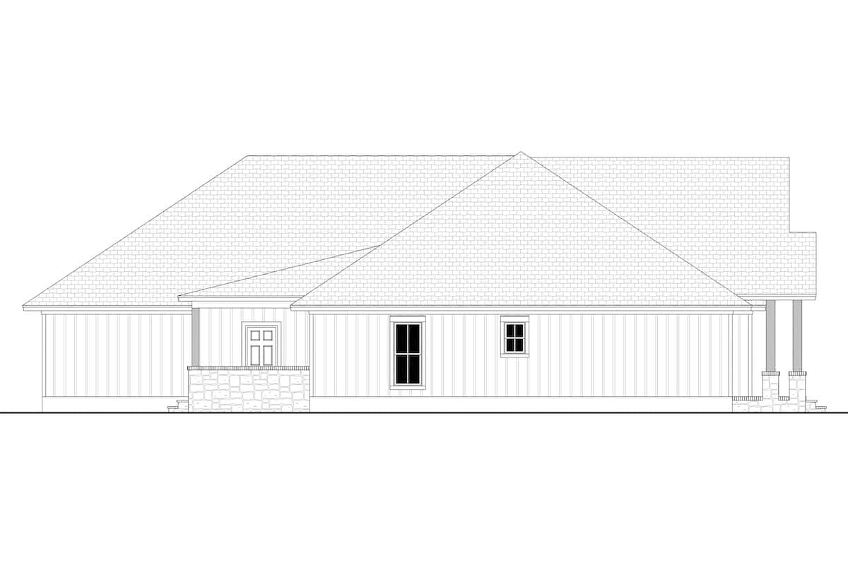 Home Plan Left Elevation of this 3-Bedroom,2243 Sq Ft Plan -142-1266