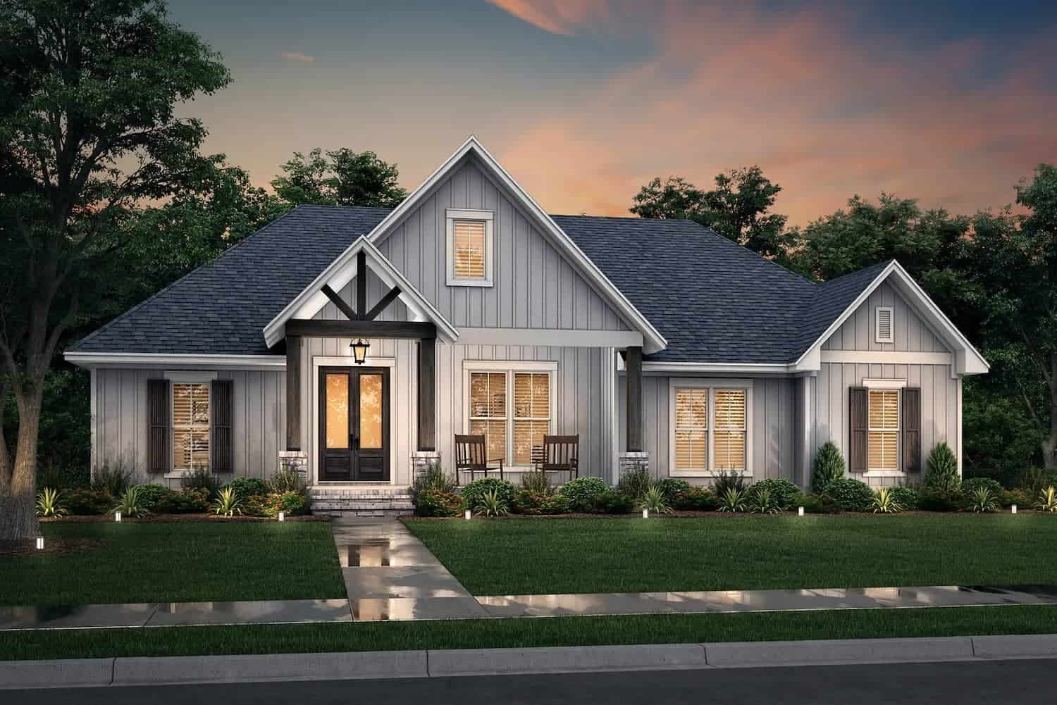 Home at Night of this 3-Bedroom, 2243 Sq Ft Plan - 142-1266
