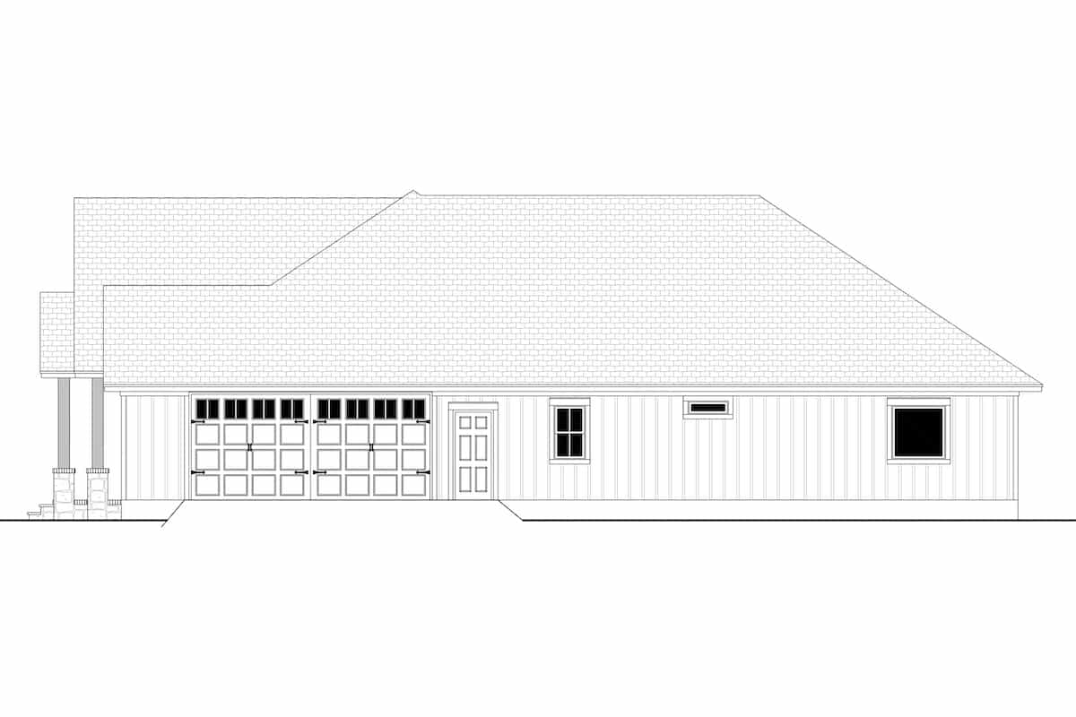 Home Plan Right Elevation of this 3-Bedroom,2243 Sq Ft Plan -142-1266