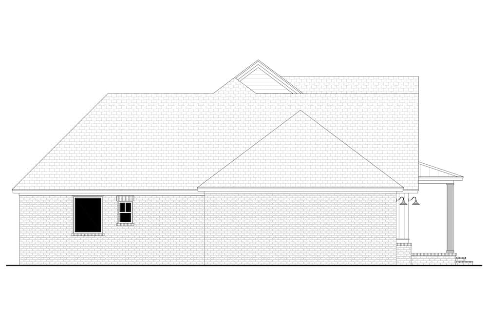 Home Plan Left Elevation of this 3-Bedroom,2125 Sq Ft Plan -142-1267
