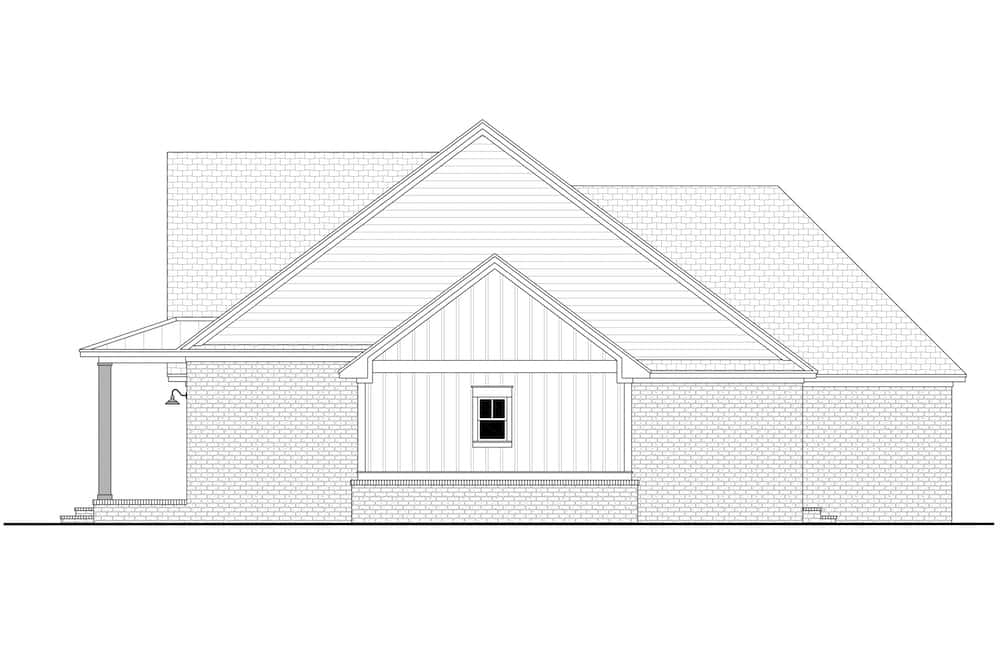 Home Plan Right Elevation of this 3-Bedroom,2125 Sq Ft Plan -142-1267