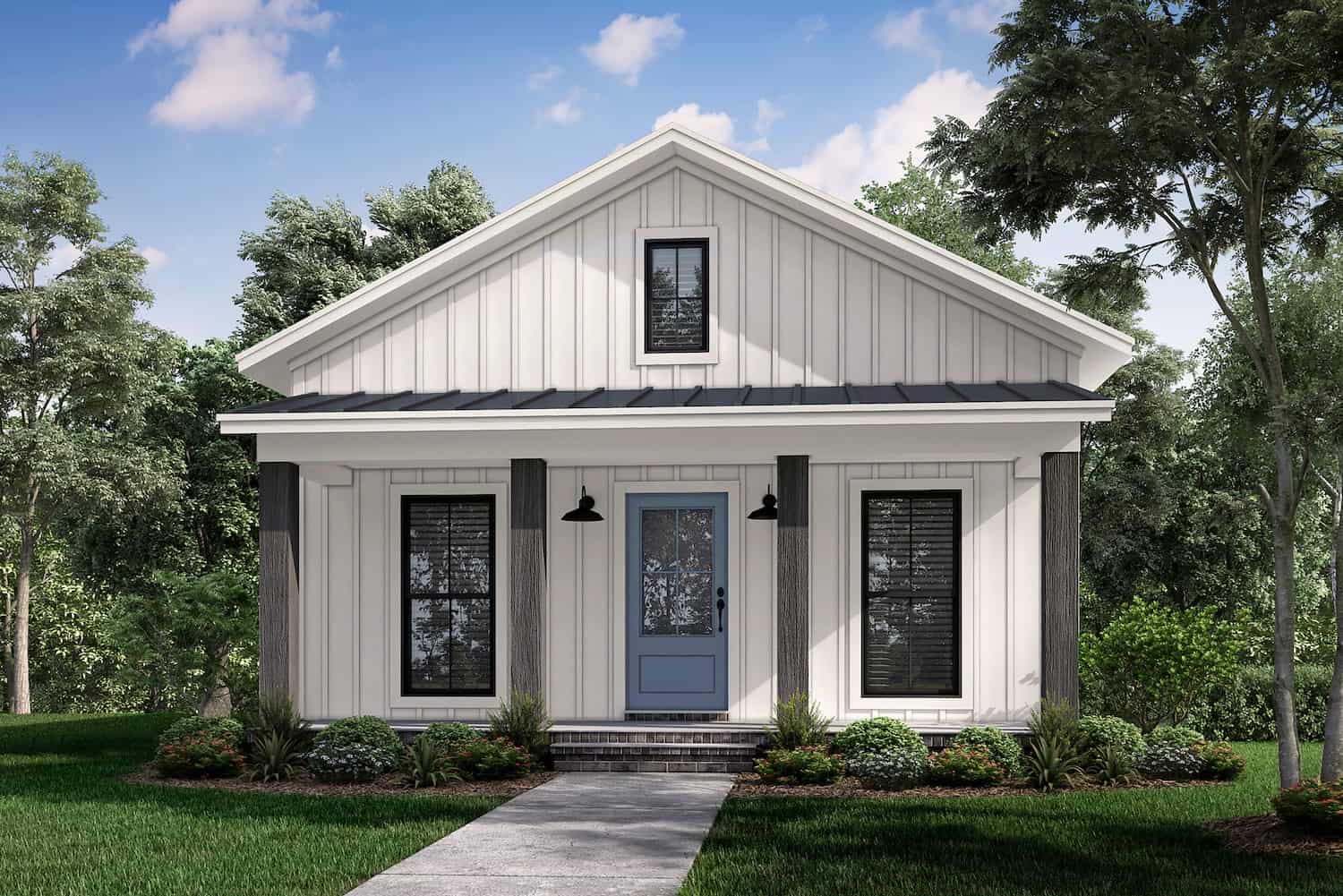 Contemporary Cottage home (ThePlanCollection: Plan #142-1268)