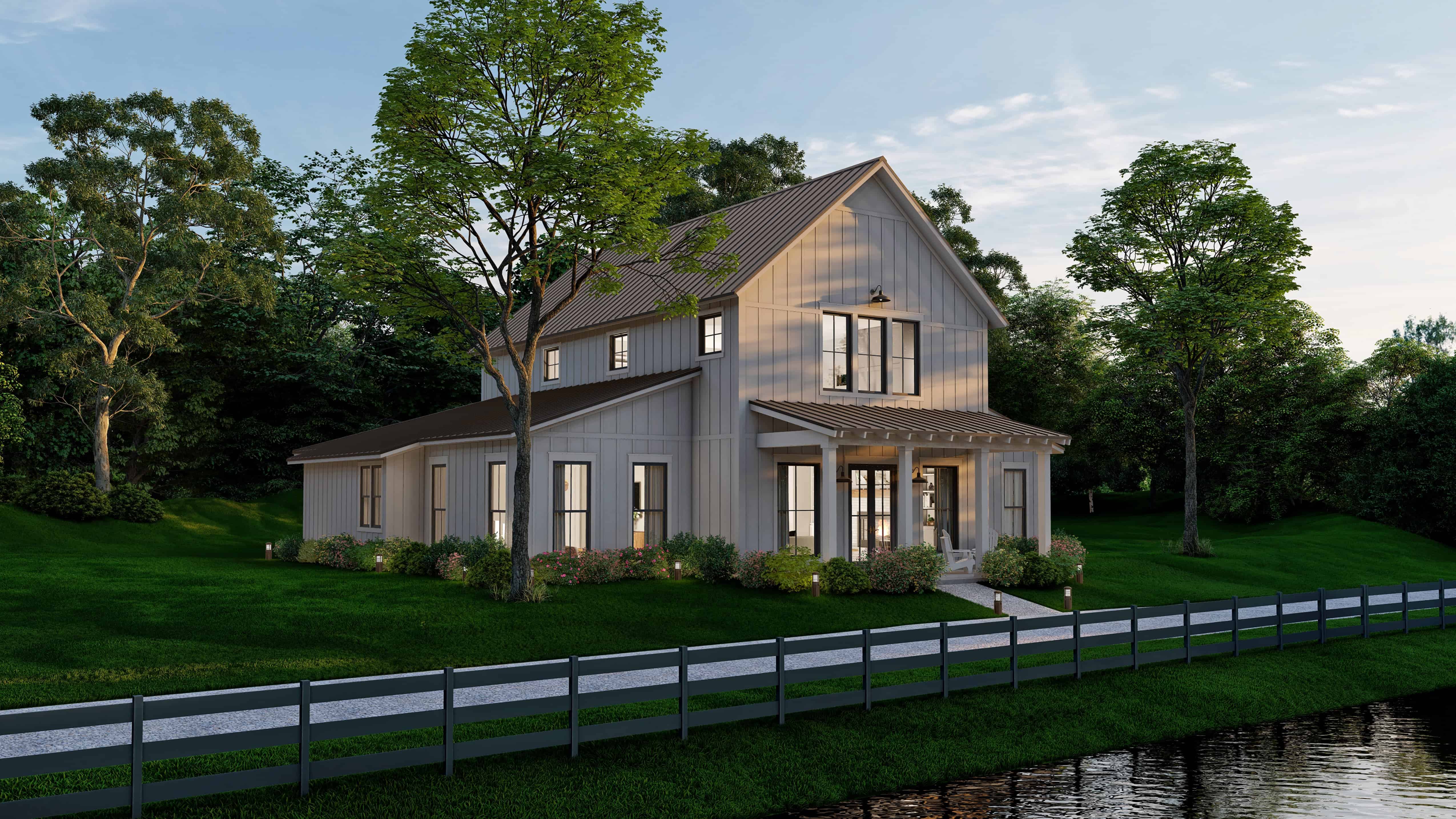 Home at Night of this 4-Bedroom,2992 Sq Ft Plan -142-1269
