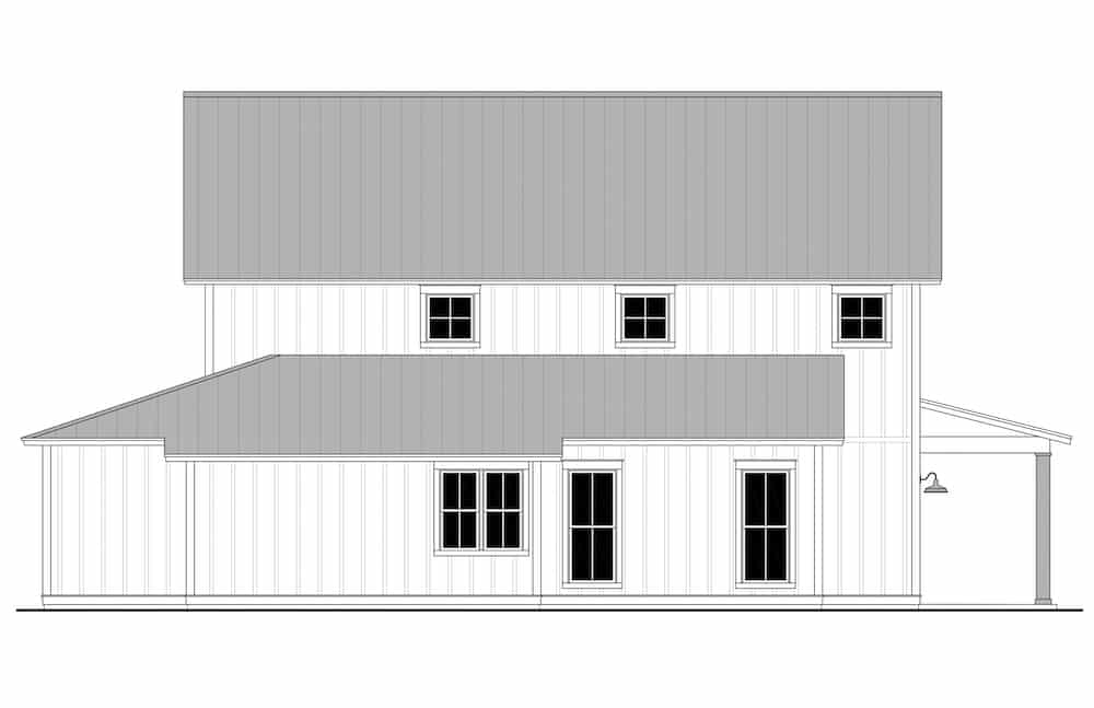 Home Plan Left Elevation of this 4-Bedroom,2392 Sq Ft Plan -142-1269