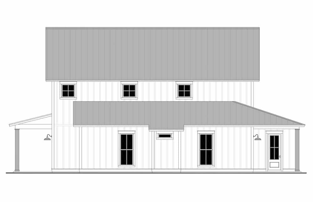 Home Plan Right Elevation of this 4-Bedroom,2392 Sq Ft Plan -142-1269