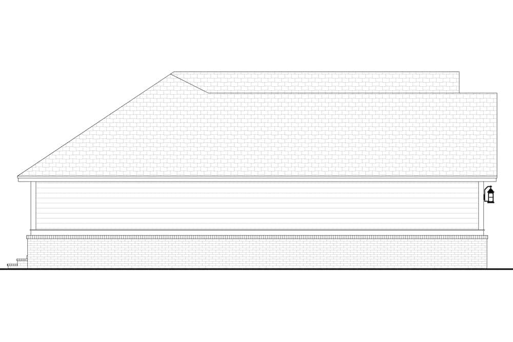 Home Plan Left Elevation of this 3-Bedroom,1459 Sq Ft Plan -142-1271