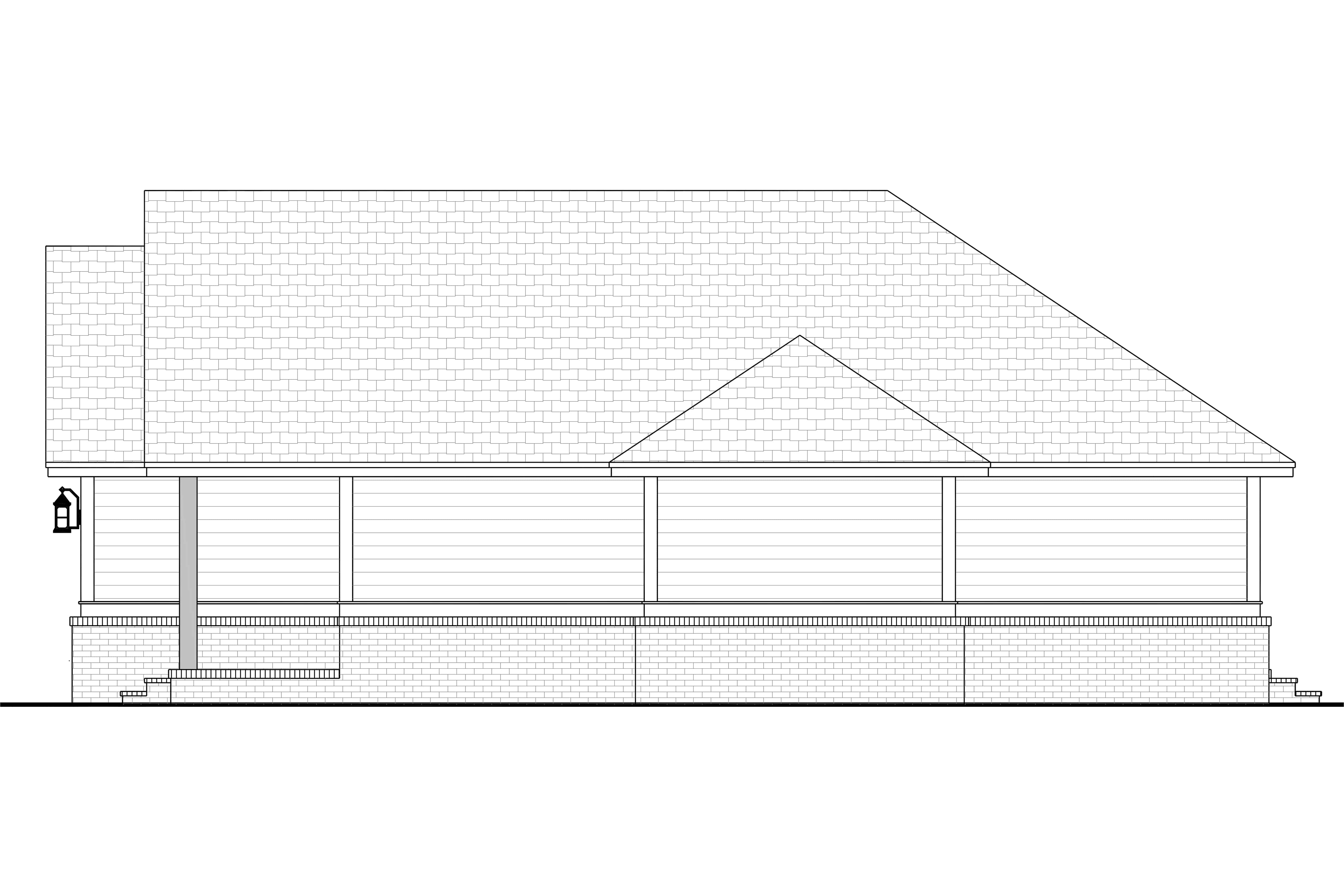 Home Plan Right Elevation of this 3-Bedroom,1459 Sq Ft Plan -142-1271