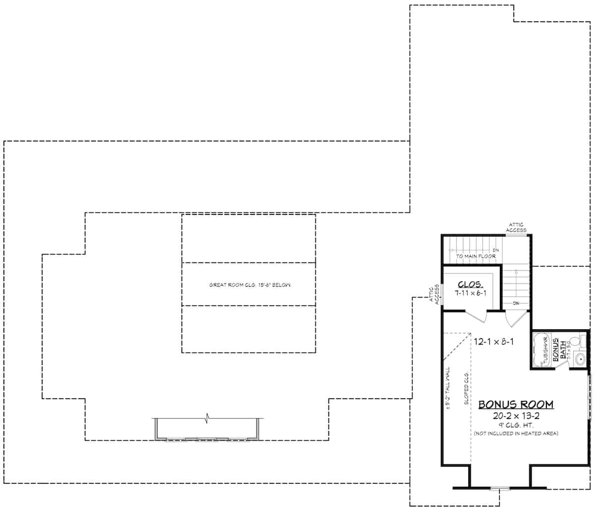 Bonus Room of Contemporary Plan #142-1272