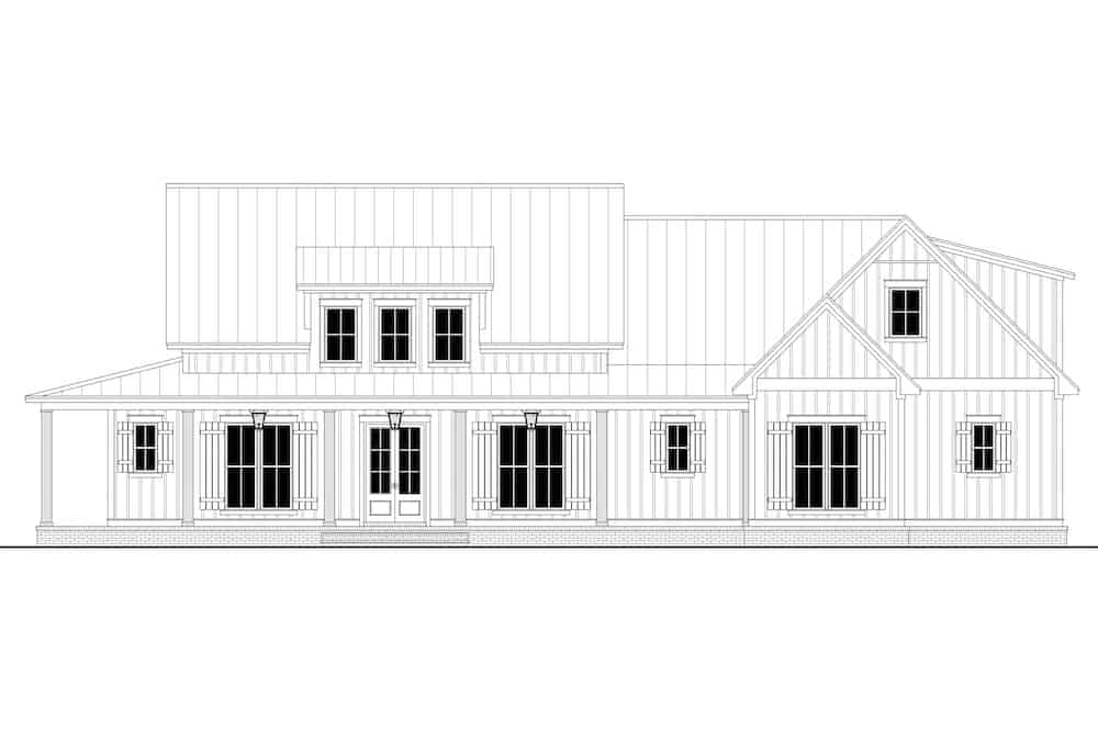 Home Plan Front Elevation of this 3-Bedroom,2428 Sq Ft Plan -142-1272