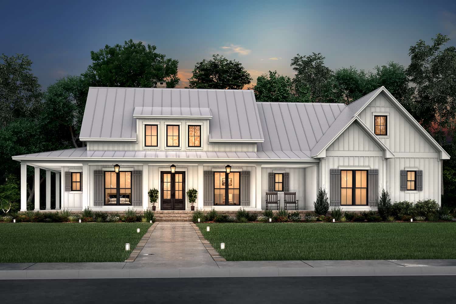 Home at Night of this 3-Bedroom, 2428 Sq Ft Plan - 142-1272