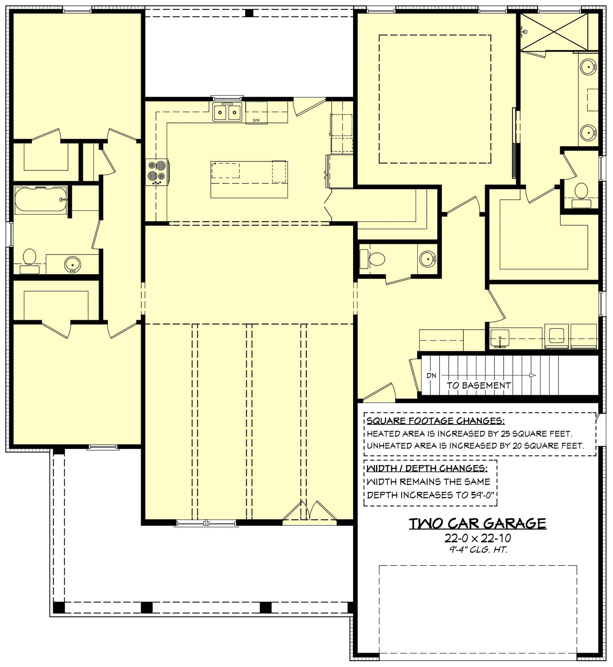 Main Level of Ranch Plan #142-1273