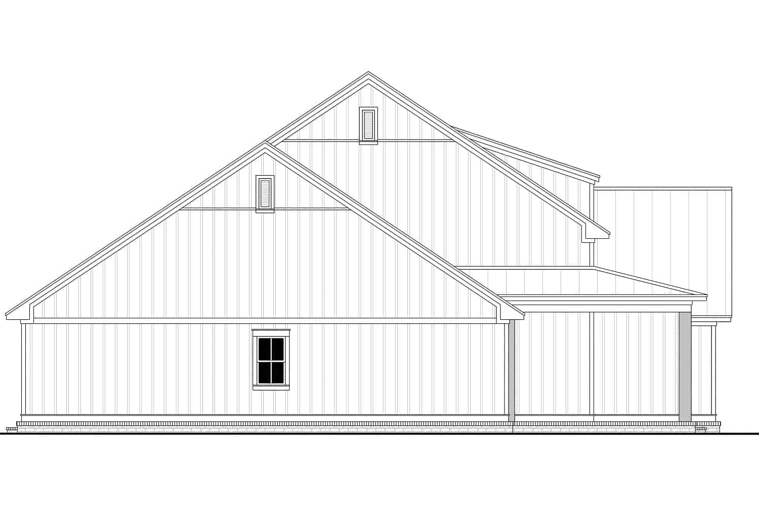 Home Plan Left Elevation of this 3-Bedroom,1956 Sq Ft Plan -142-1273