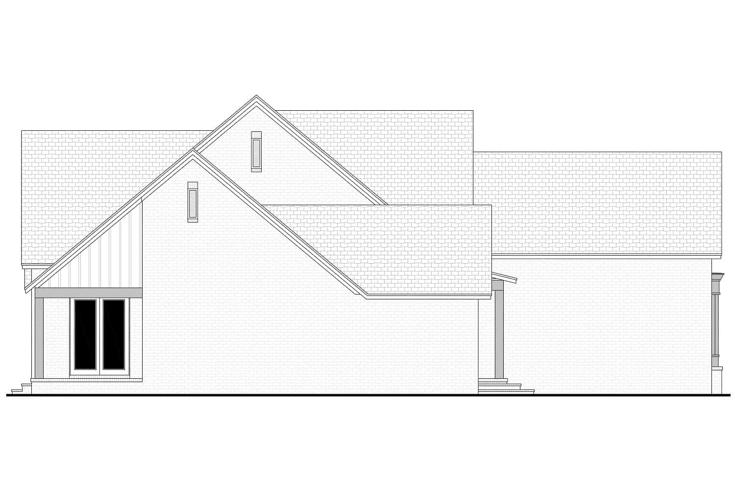 Home Plan Left Elevation of this 3-Bedroom,2470 Sq Ft Plan -142-1274