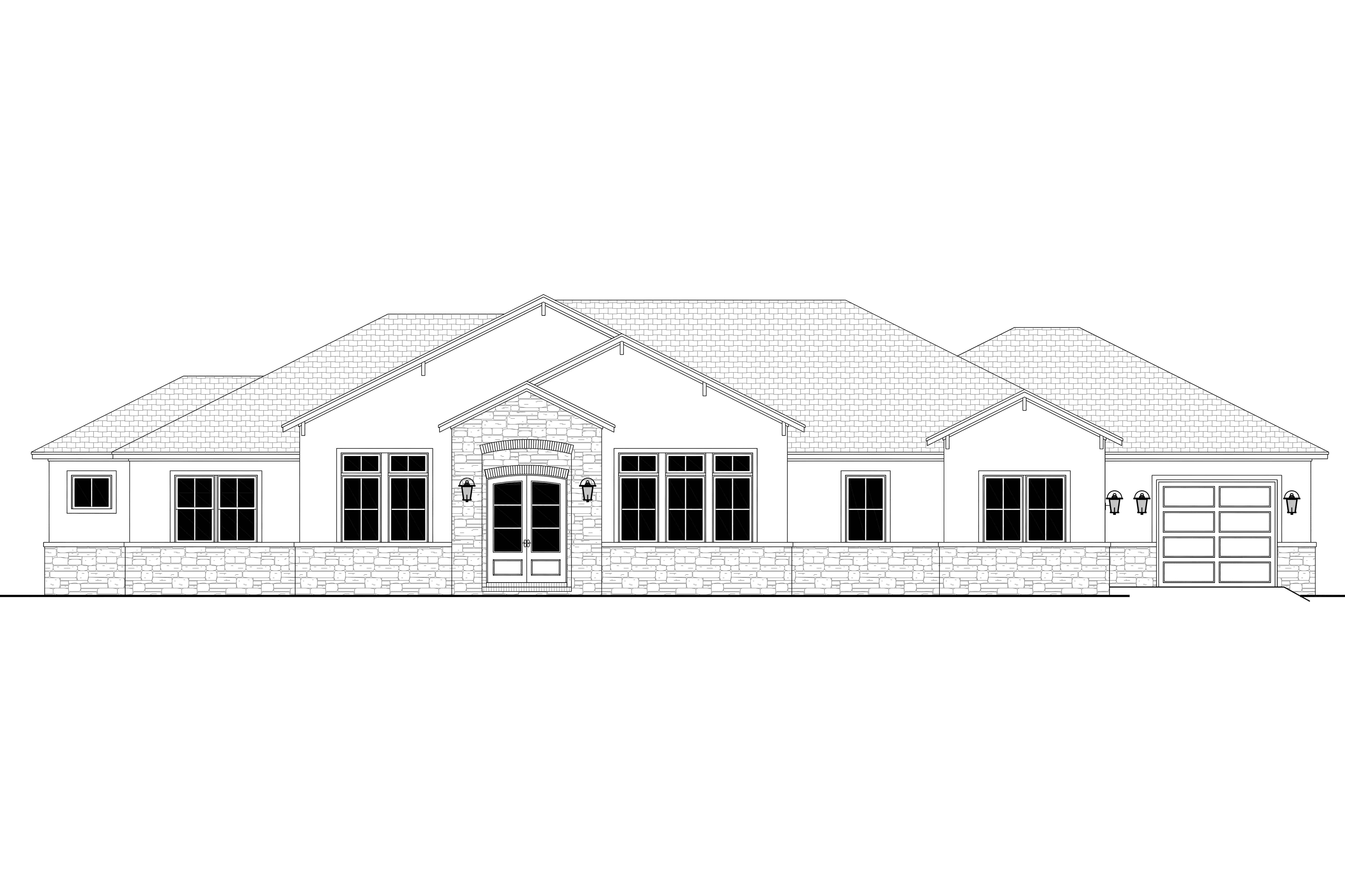 Home Plan Front Elevation of this 3-Bedroom,3078 Sq Ft Plan -142-1275