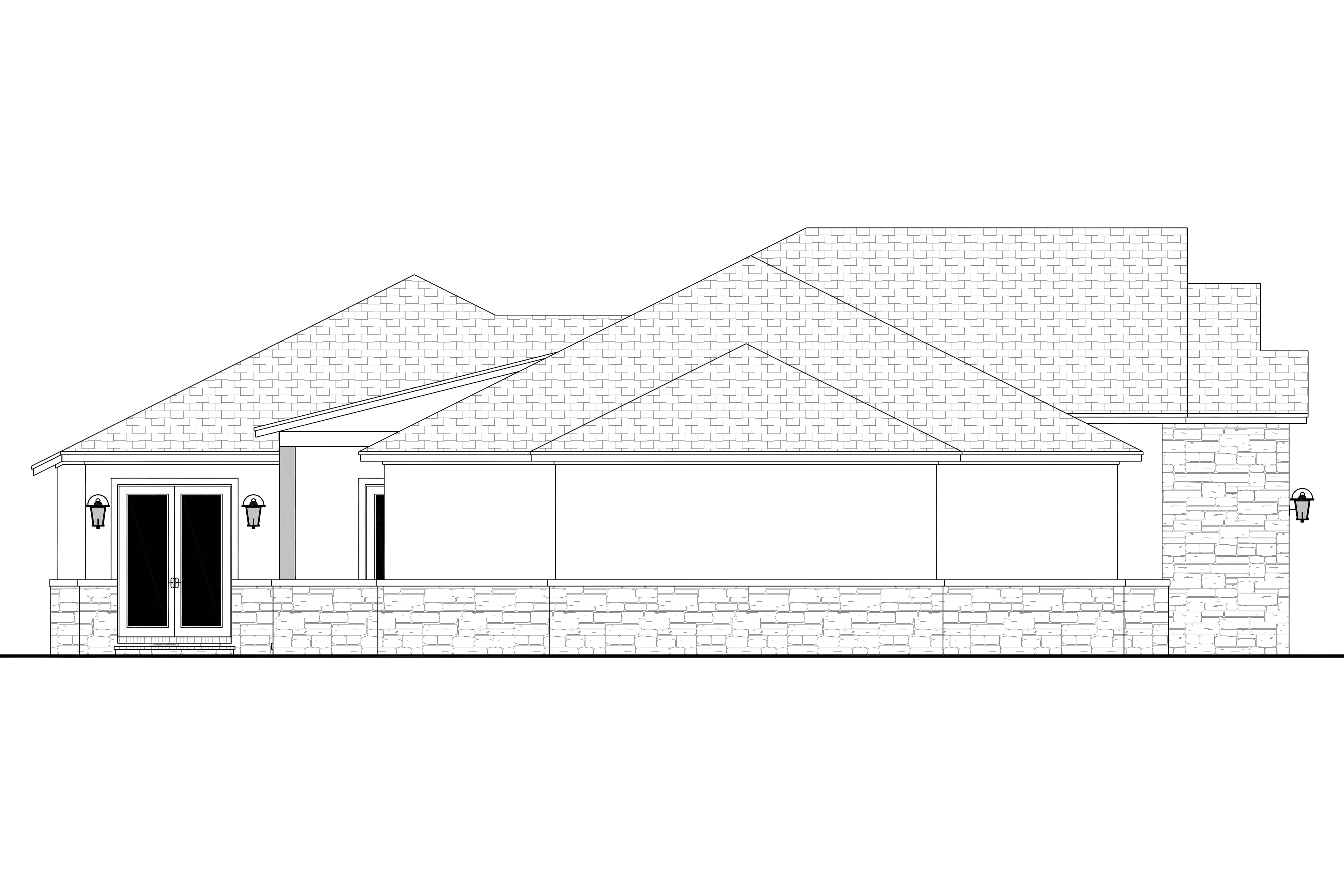 Home Plan Left Elevation of this 3-Bedroom,3078 Sq Ft Plan -142-1275