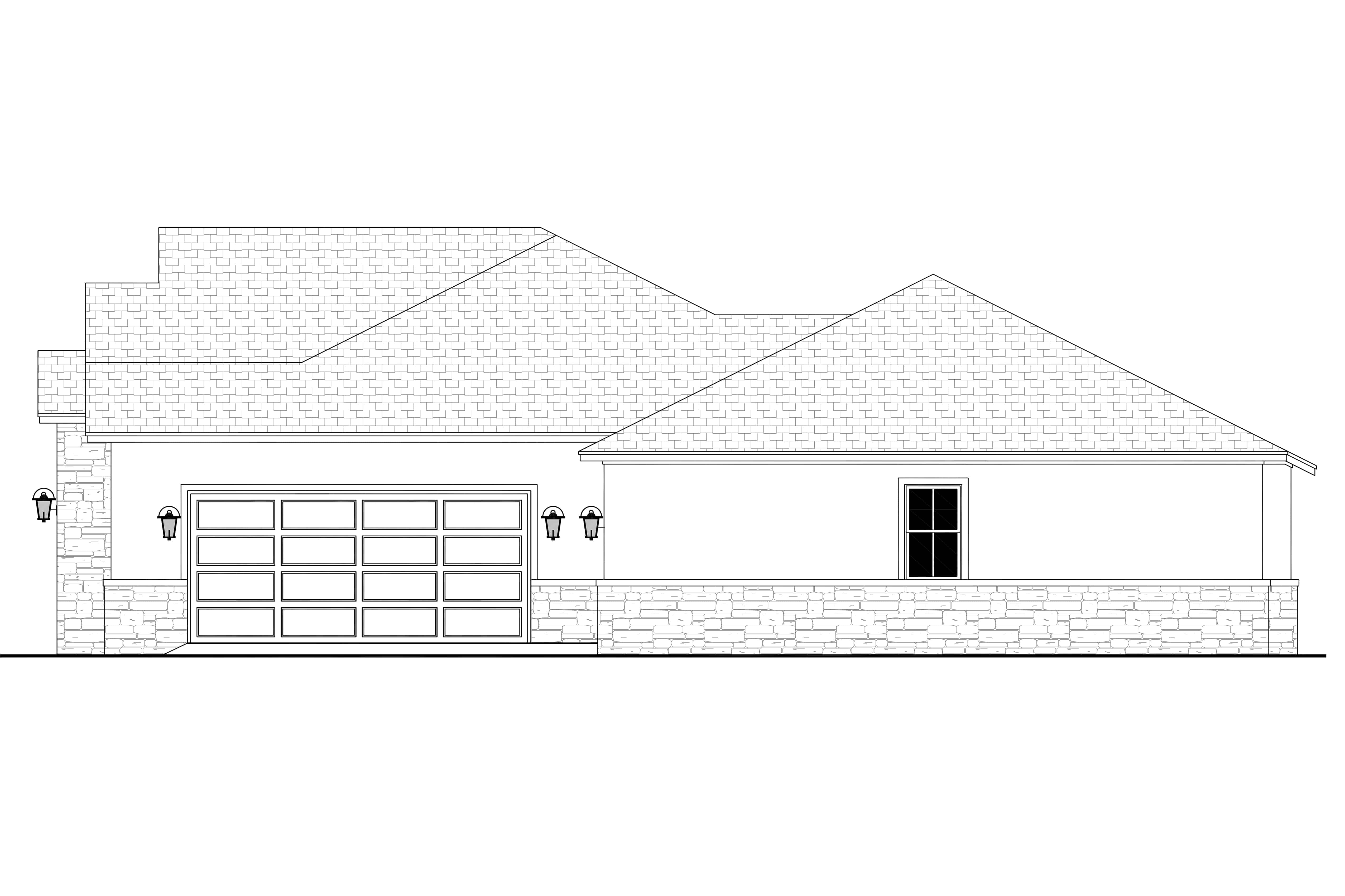 Home Plan Right Elevation of this 3-Bedroom,3078 Sq Ft Plan -142-1275