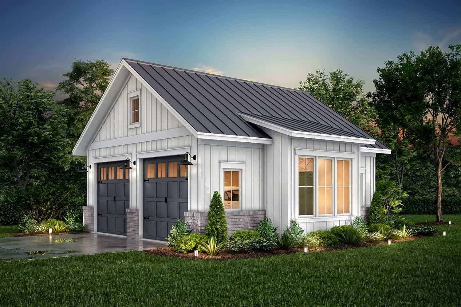 Right Side View of this 0-Bedroom, 661 Sq Ft Plan - 142-1277
