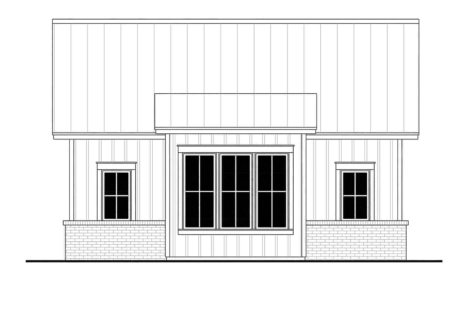 Home Plan Front Elevation of this 0-Bedroom,661 Sq Ft Plan -142-1277