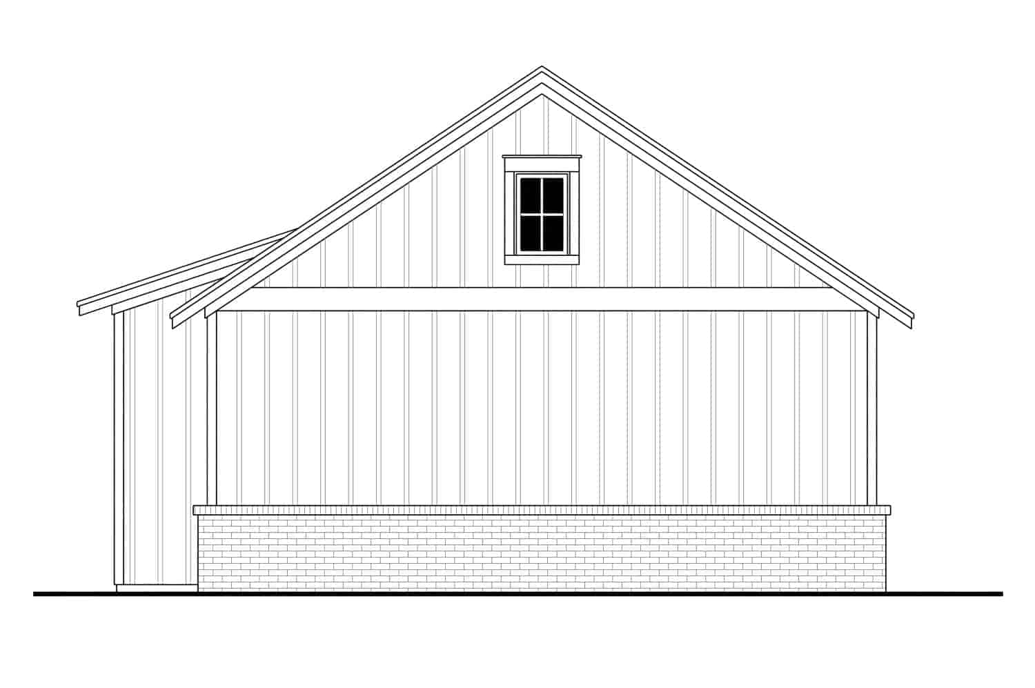 Home Plan Right Elevation of this 0-Bedroom,661 Sq Ft Plan -142-1277